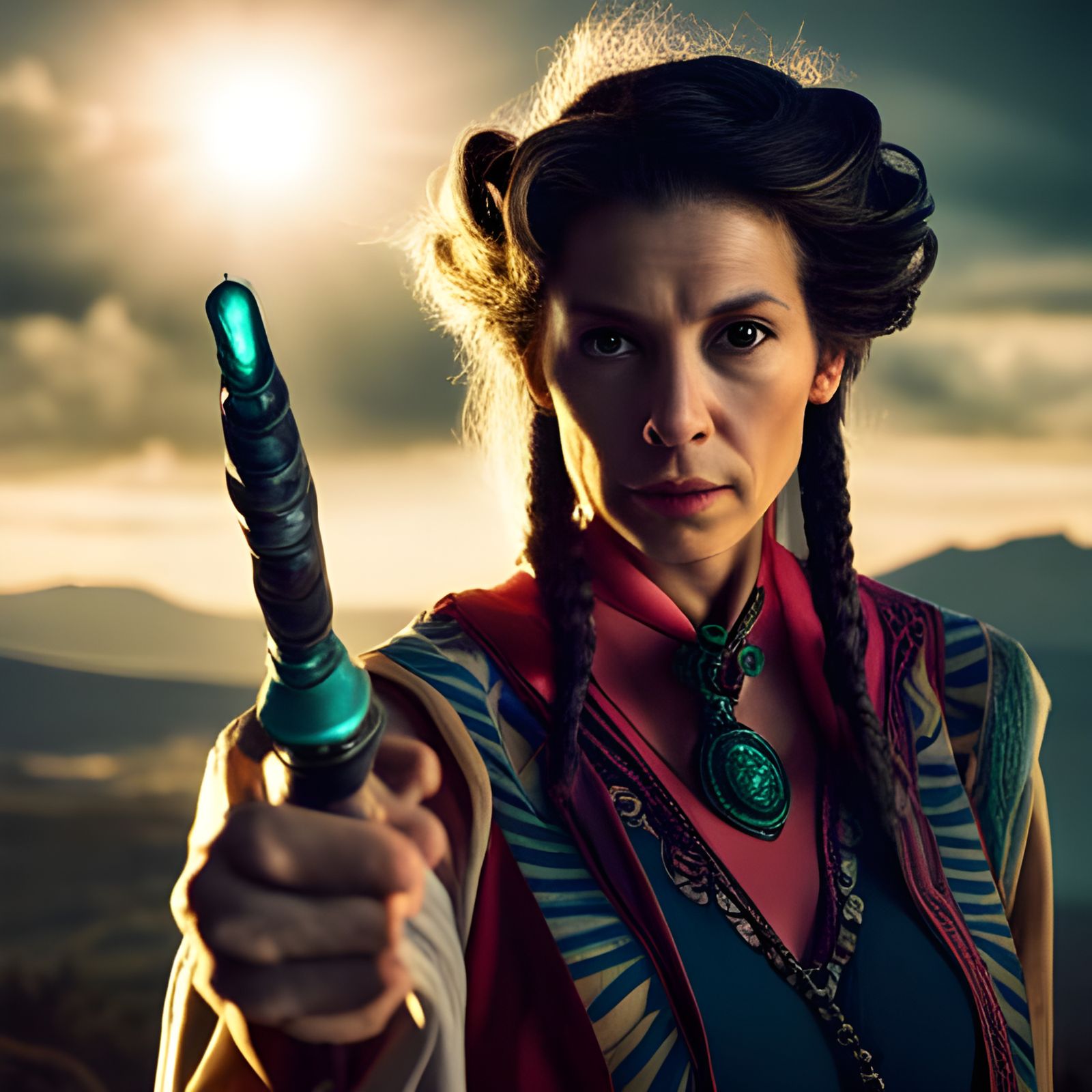 Doctor Who as Native American Woman, Hyperrealistic