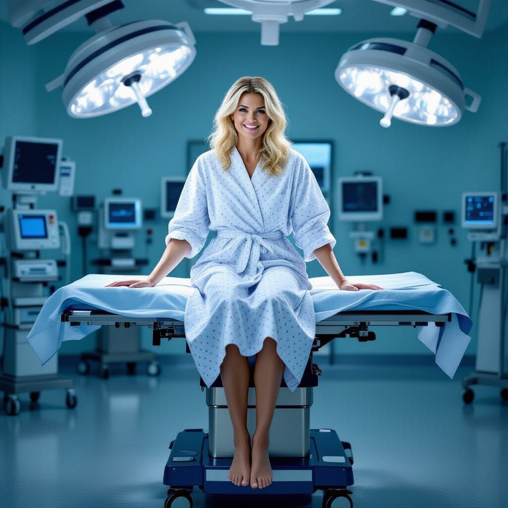 Helen Skelton Prepares for Surgery in Operating Theatre