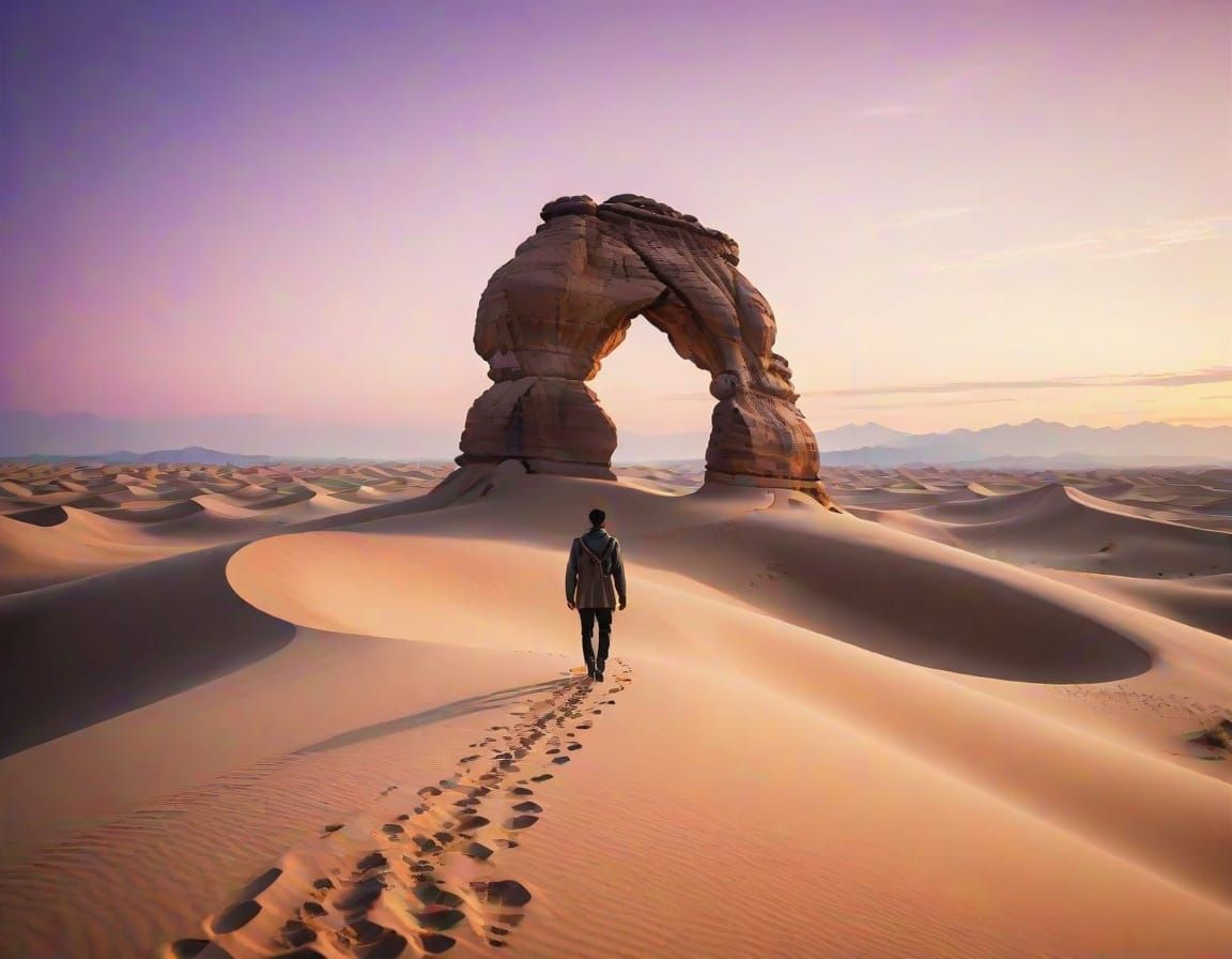 Ethereal Sand Dunes in Pastel Twilight