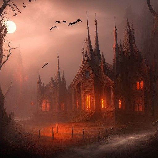 Fantastical Spooky Month Concept Art in Deep Color