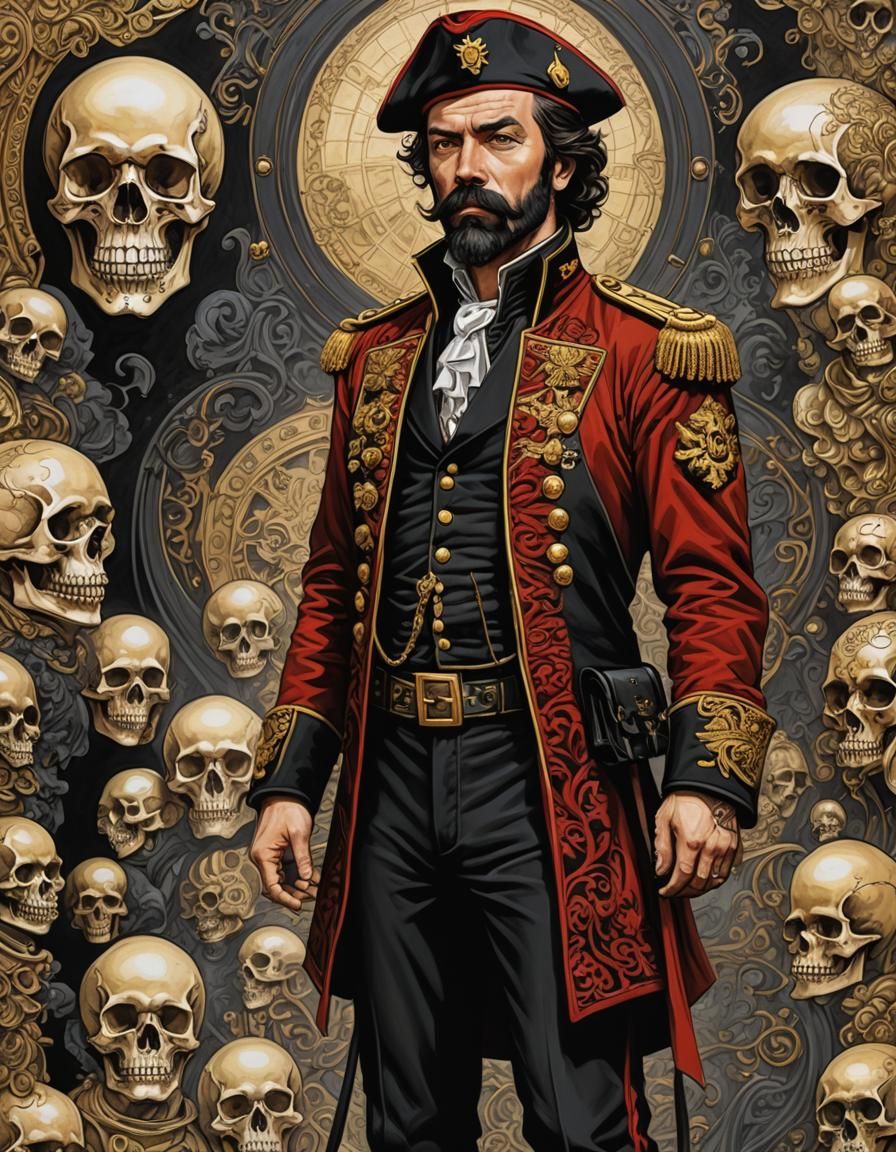 Gothic Emo Capitaine Haddock Portrait