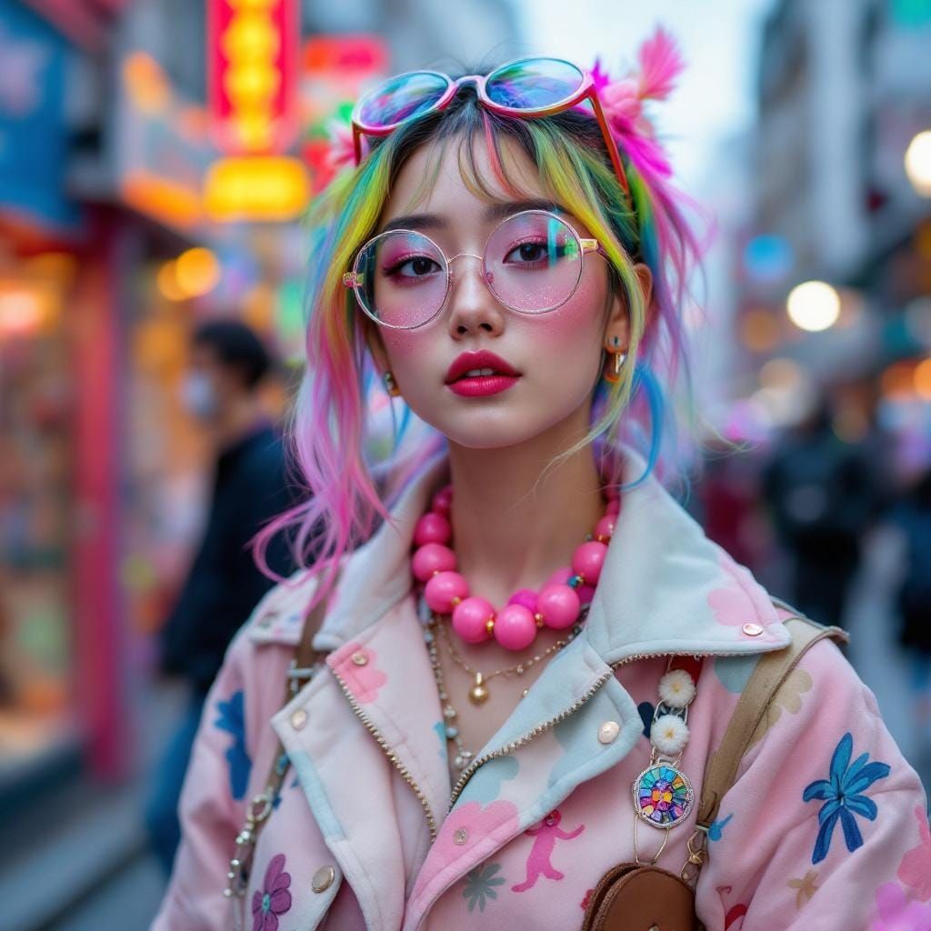 Harajuku Fashion Portrait in London Street