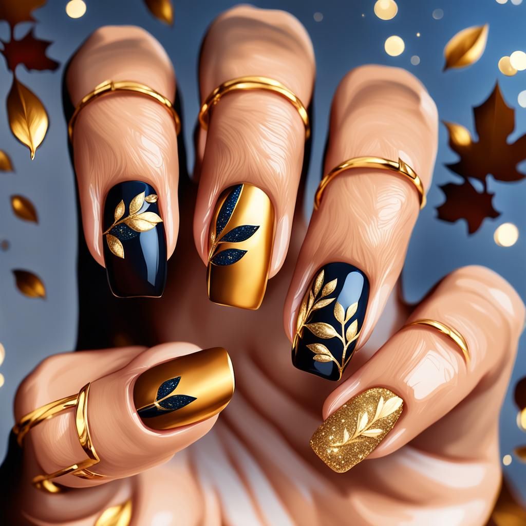Elegant Nail Art Inspired by Dark Autumn