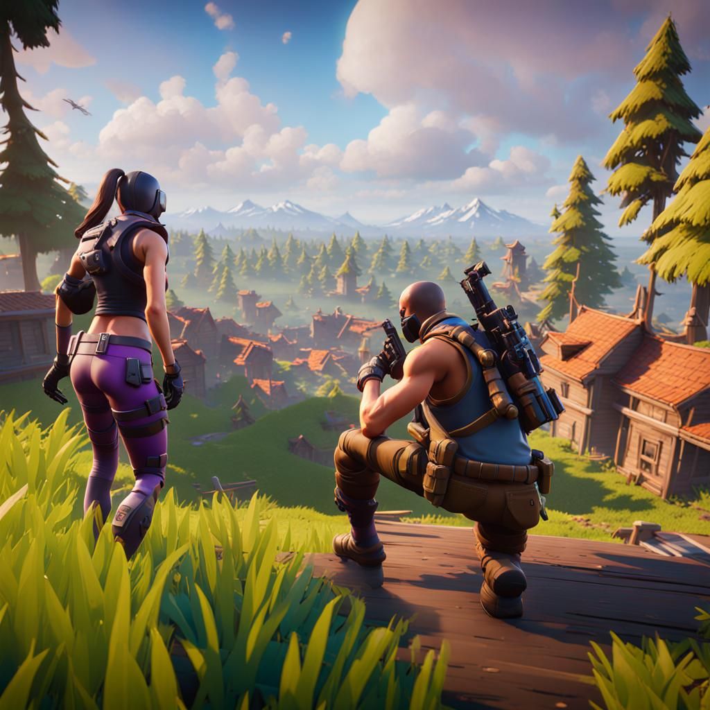 Epic Fortnite Scene in 3D, 8K Resolution
