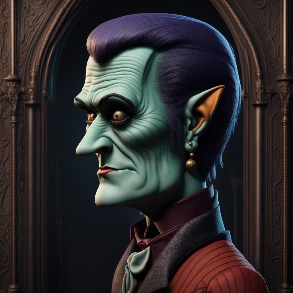 The Munsters: Detailed Matte Painting in Deep Color