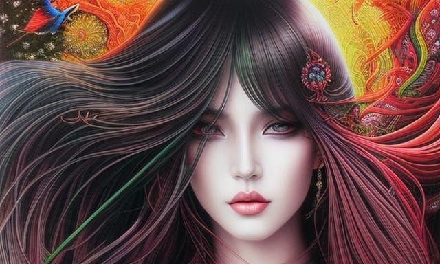 Quantum Mind Joy: Detailed Pencil Drawing in Magic Realism