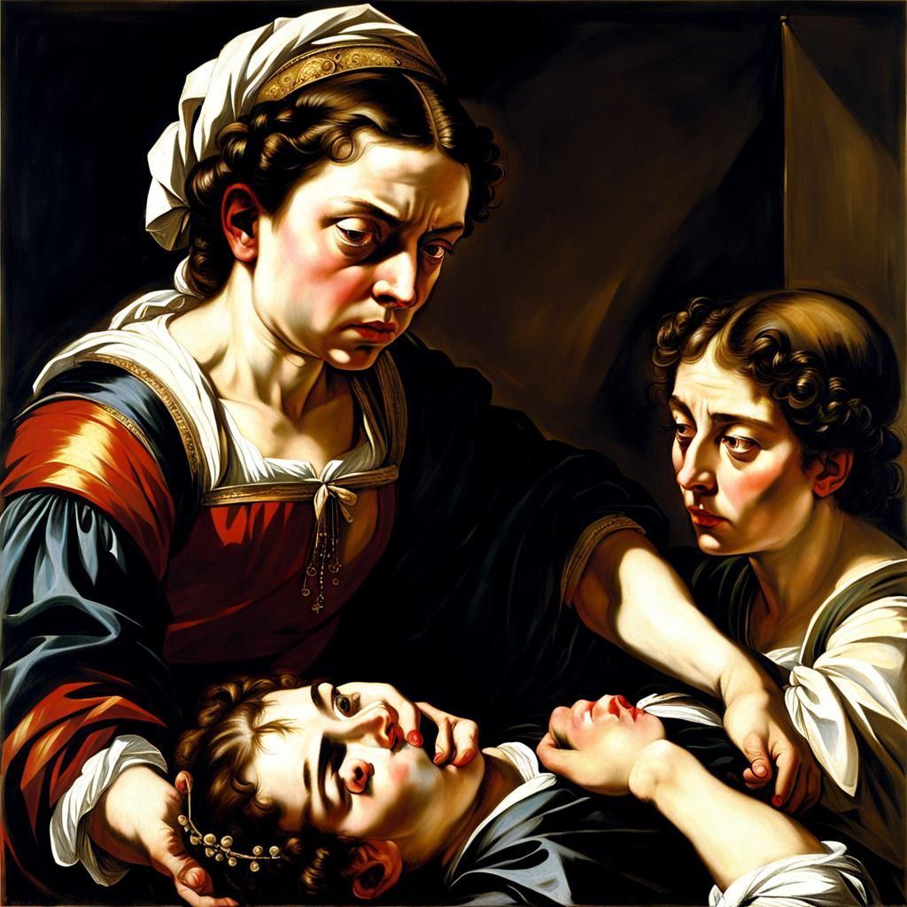 Judith Beheading Holofernes in Baroque Style