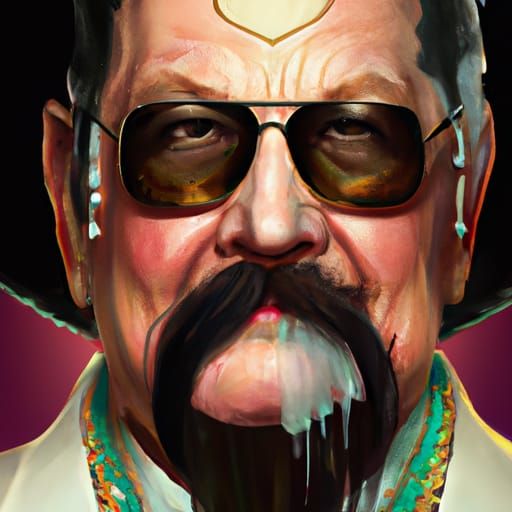 Colonel Sanders as Steven Seagal: Hyperdetailed Portrait