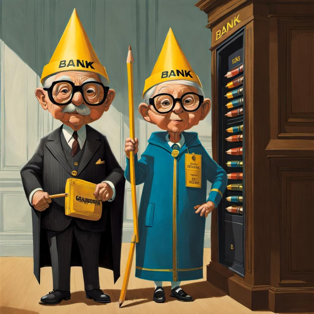 Anthropomorphic Pencils Robbing a Bank, Pixar Style