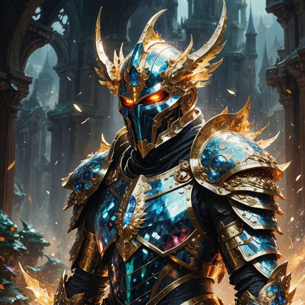 Impressionistic Knight in Magical Armor