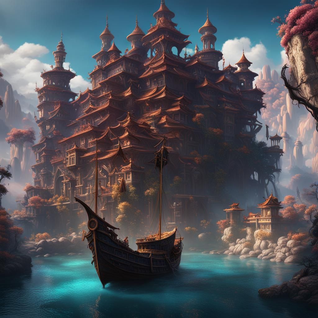 Dreamy Matte Painting of Jeanie in Fantasy Art