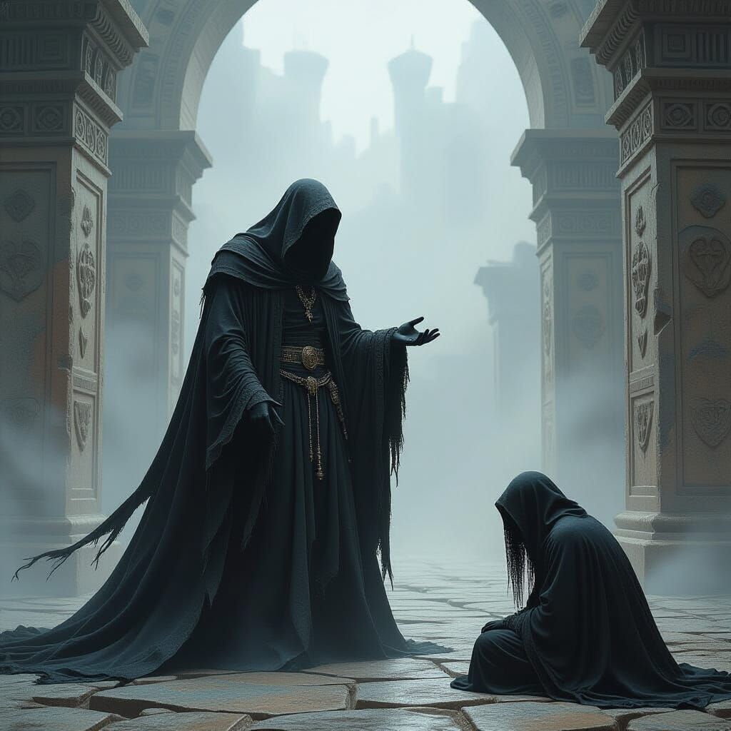 Gothic Deity Confronts Horror in Biomechanical Court