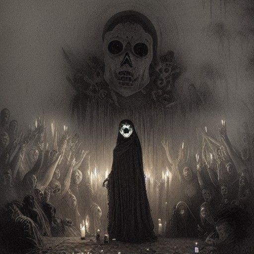 Day of the Dead in Gothic Horror Style