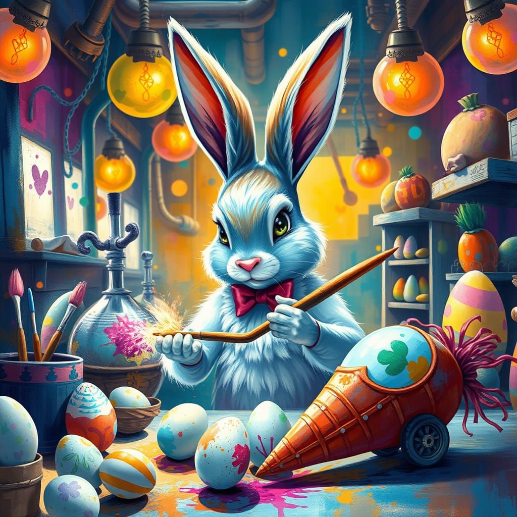 Alchimie.... how to paint a easter eggs with a maguc wand......