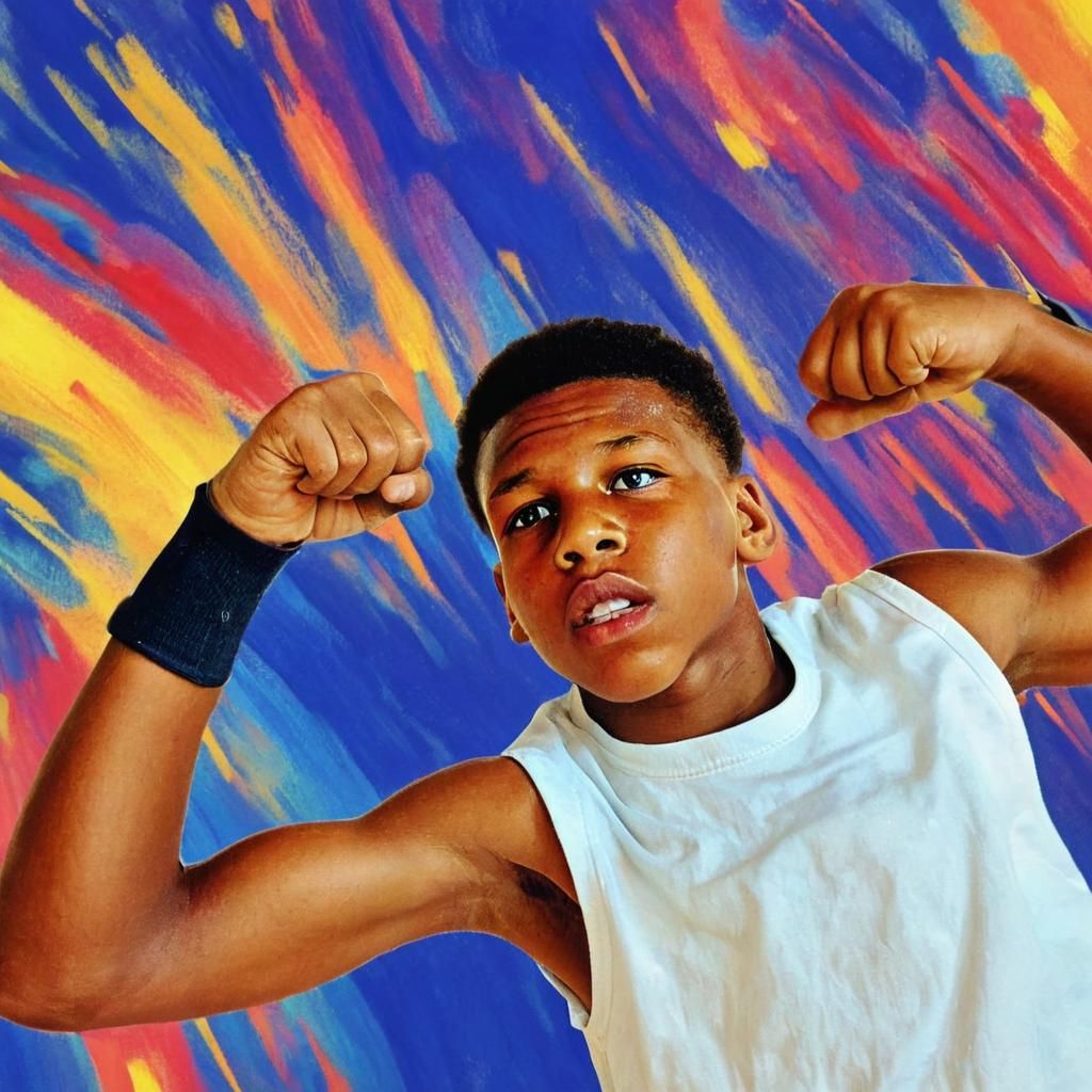 Fauvist Expressionism Knuckle Ball Kick in Mid-Air