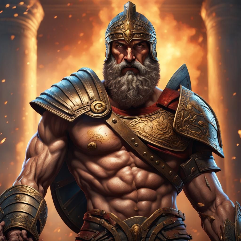 Ares, God of War: Hyperrealistic Concept Art