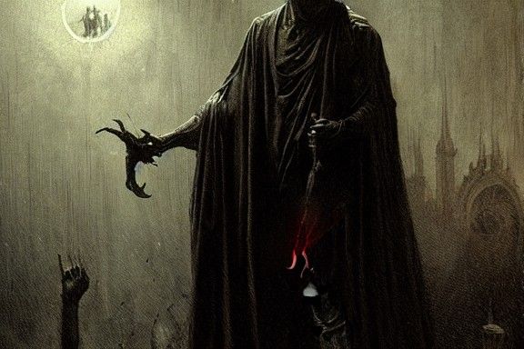 Terrifying Devil in Gothic Horror Style