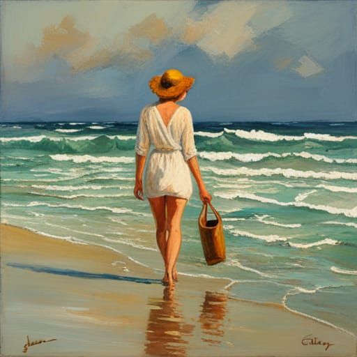 Gurney-esque Oil Painting: Scenic Journeys of Love