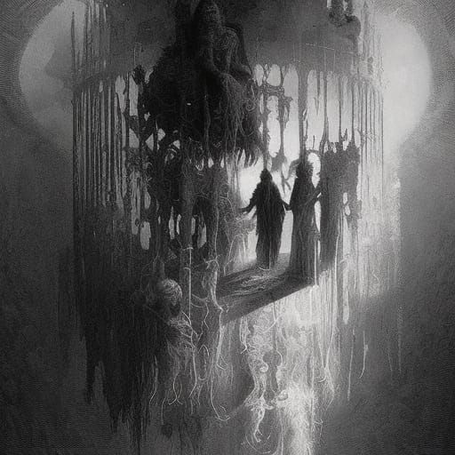 Trippy Stoner Horror Illustration