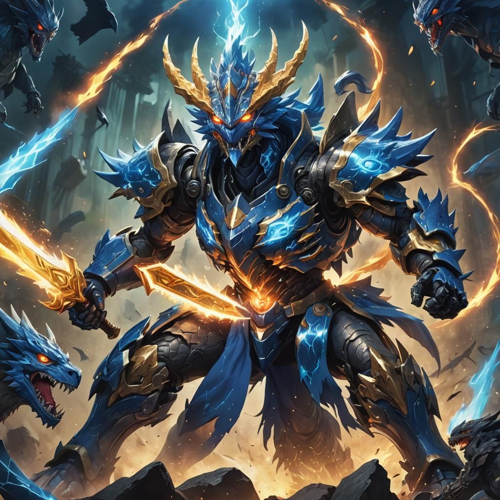 A Heavily Armed Digimon Engages in Epic Battle