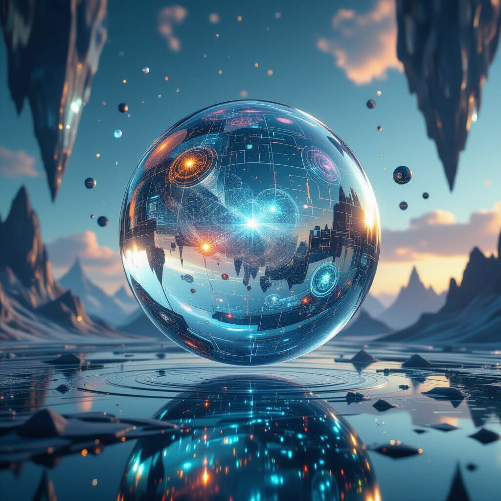 Massive Surreal Sphere in Multidimensional Dreamscape