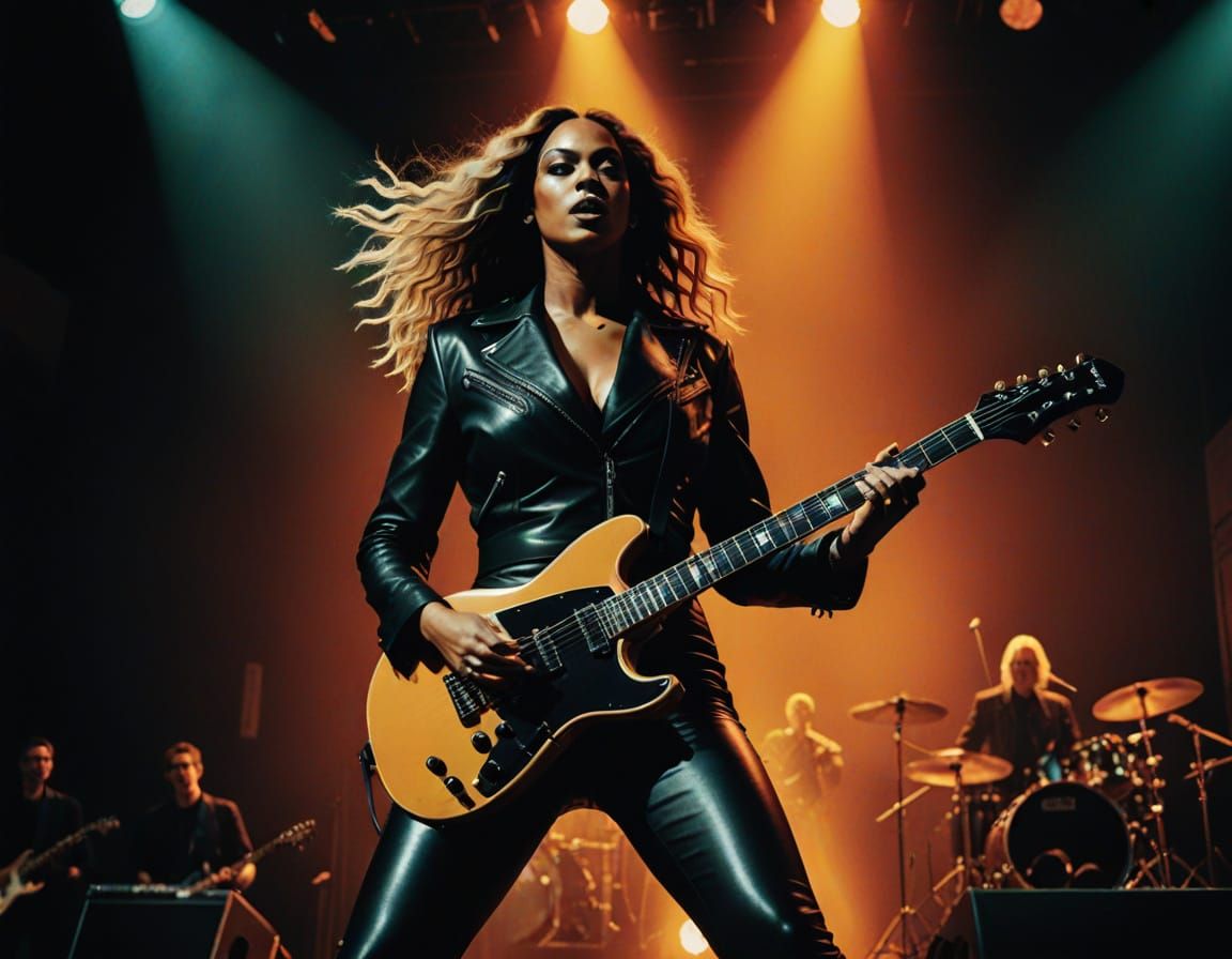 Confident Rock Goddess on Stage