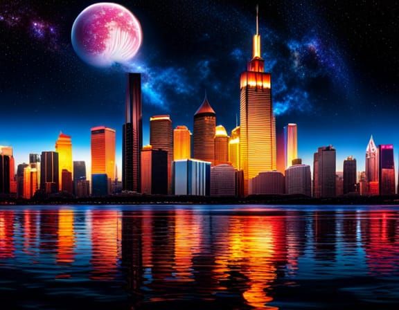 Matrix DJ Under Cosmic Storm, Hyperrealistic 3D Render