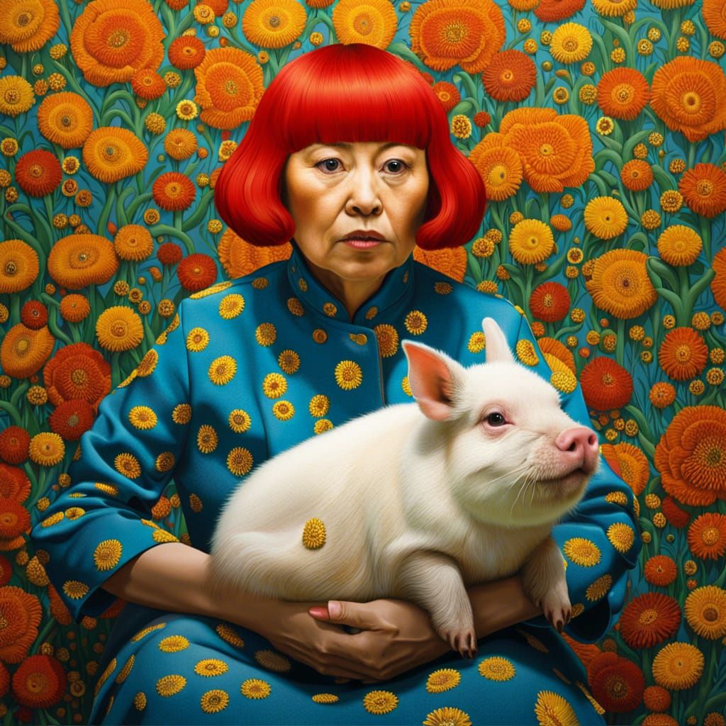 Yayoi kusama loves bunny pigs