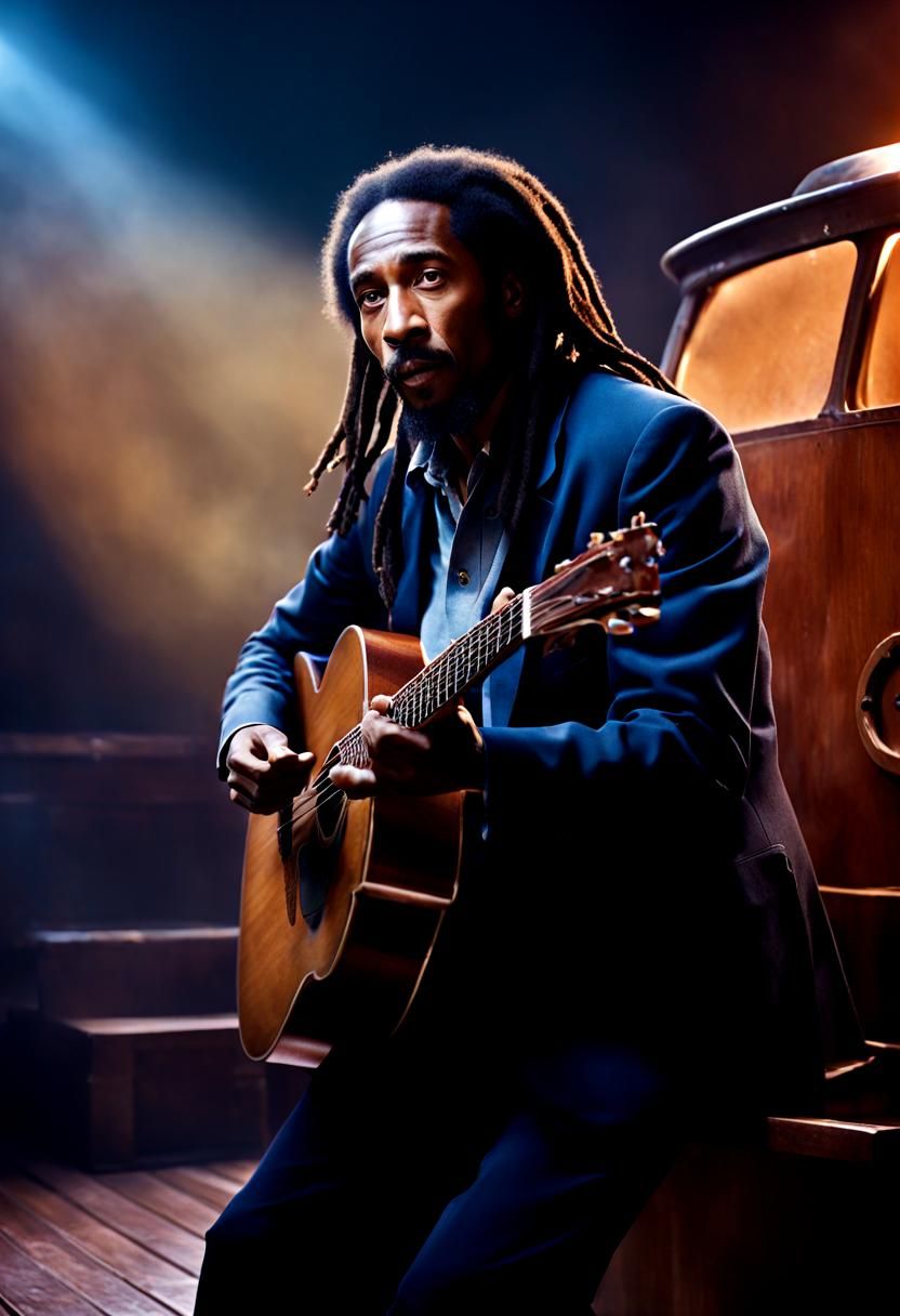 Rastaman Sings on the Nautilus: 1900s Style Portrait
