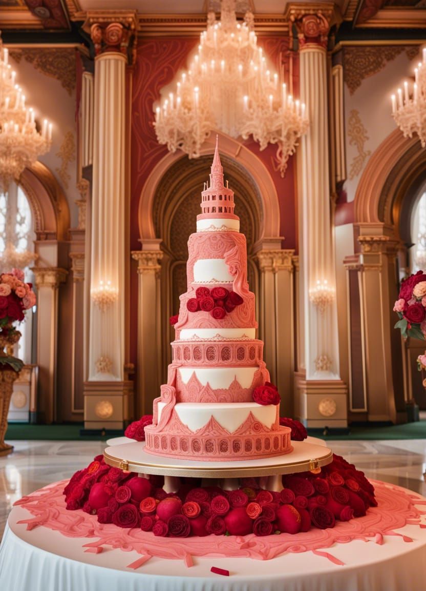 Luxury giant wedding cake