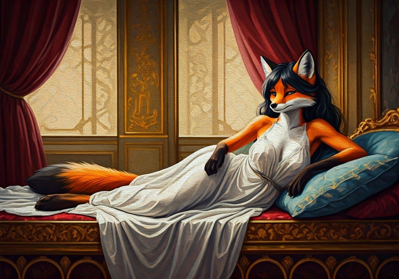 Reclining vixen