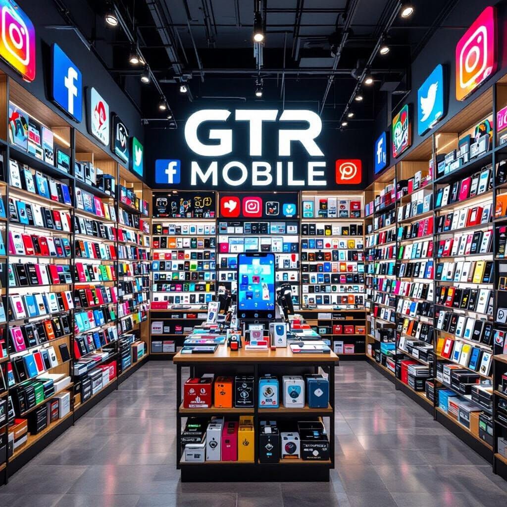 GTR MOBILE Store in Vibrant Futuristic Style