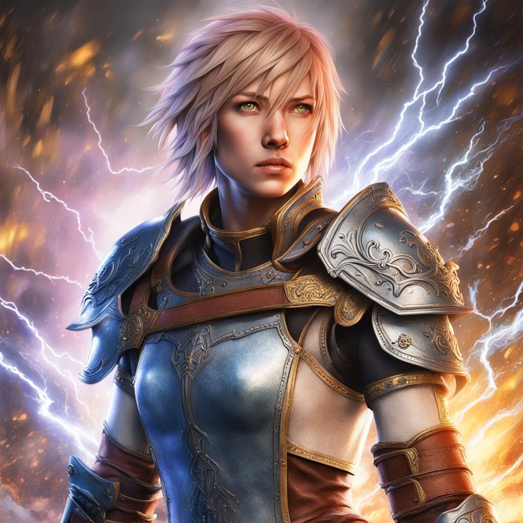 Lightning as Joan of Arc: Hyperrealistic Concept Art