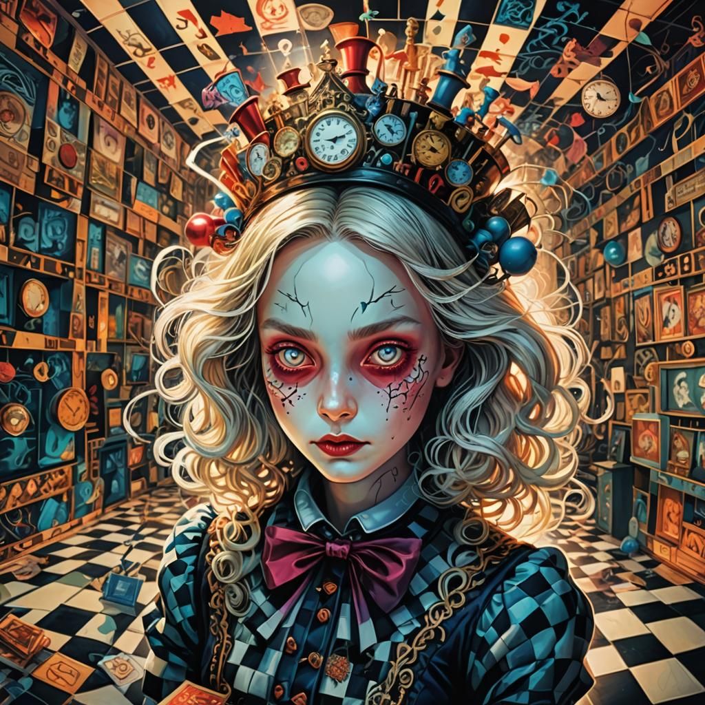 Surreal Asylum: Alice in Wonderland Illustration