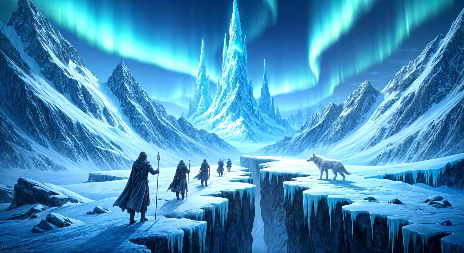 Frozen Caravan: A Cinematic Fantasy Landscape