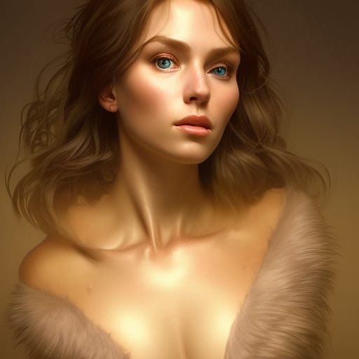 Detailed Portrait of a Beautiful Woman