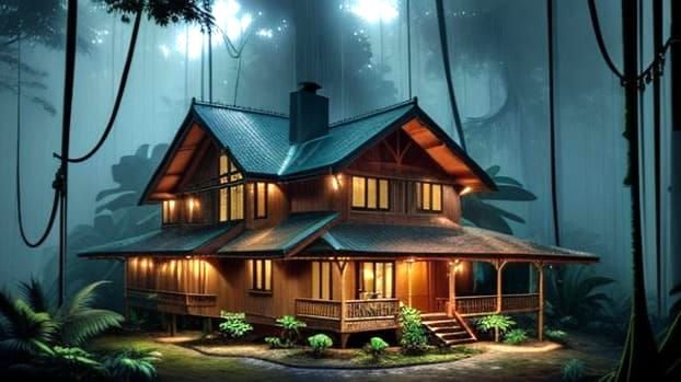 Mystical Treehouse in Tropical Rainforest