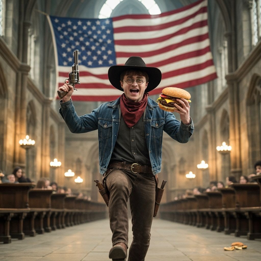 Cowboy Harry Potter Enters Hogwarts