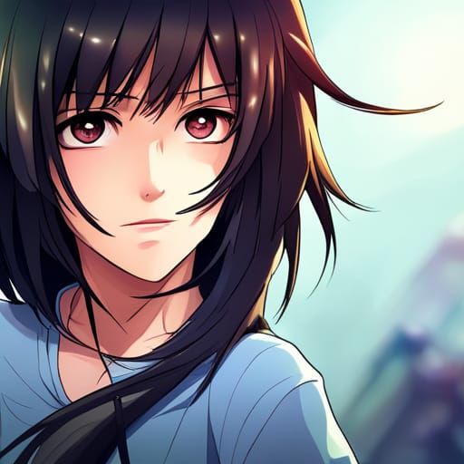 Abstract Anime Style AI Art