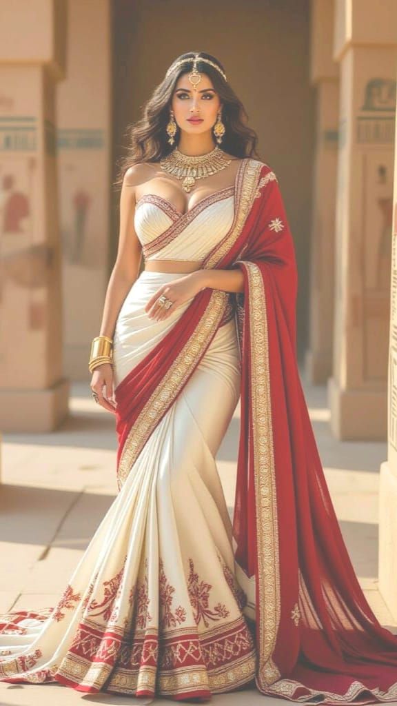 Mesmerizing Curvy Woman in Ancient Egyptian Fashion