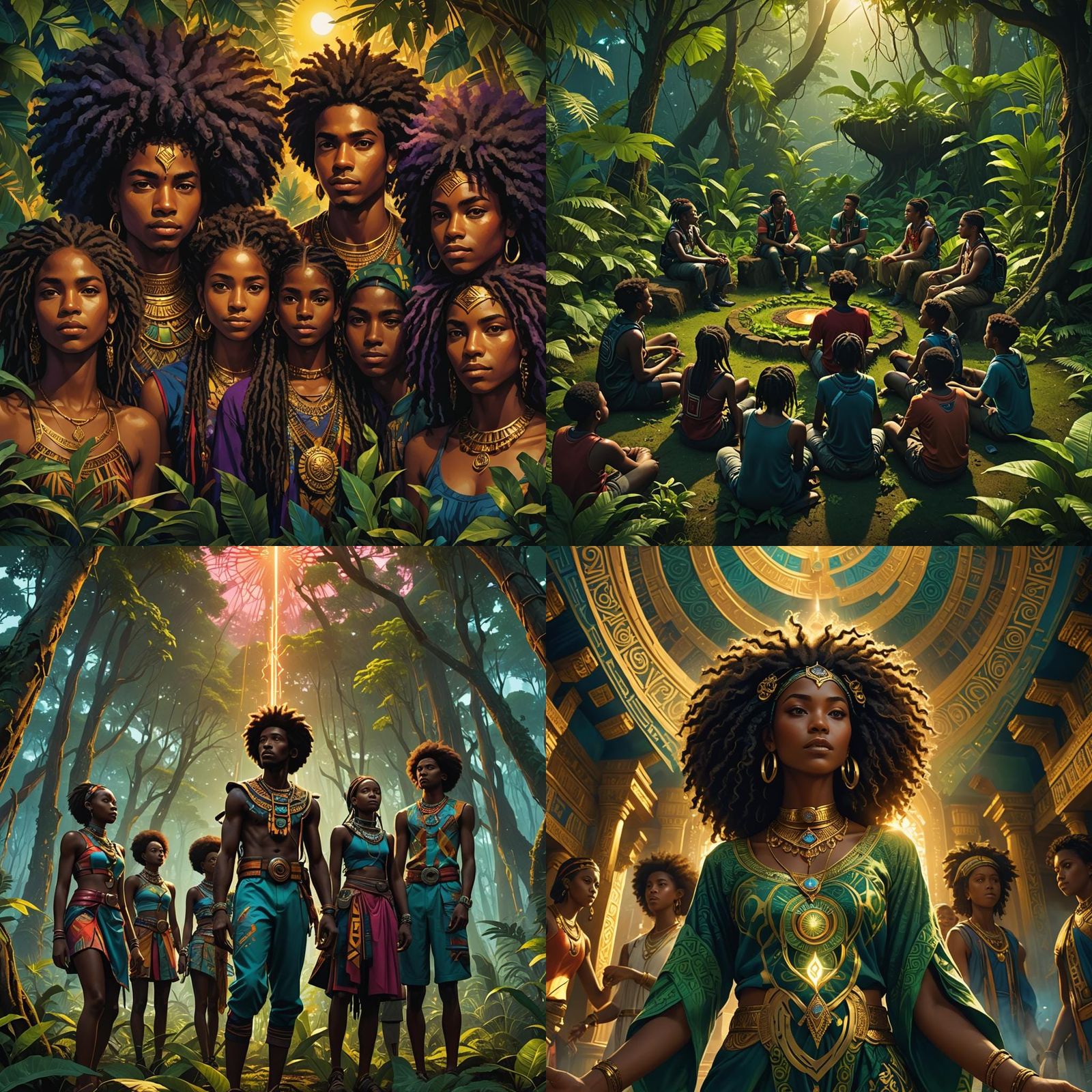 Youths Radiating Inner Light: Fantasy Concept Art