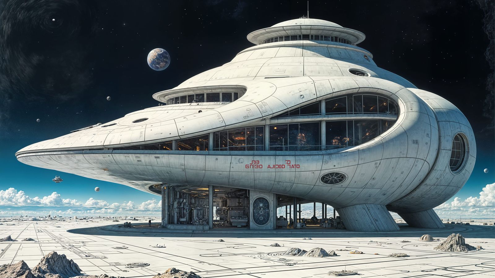 An off-world research facility where scientists live and stu...