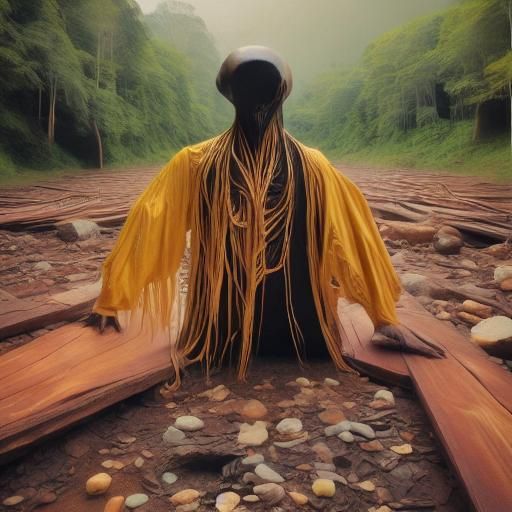 Anthropomorphic Potato's Scream in Expressionist Style