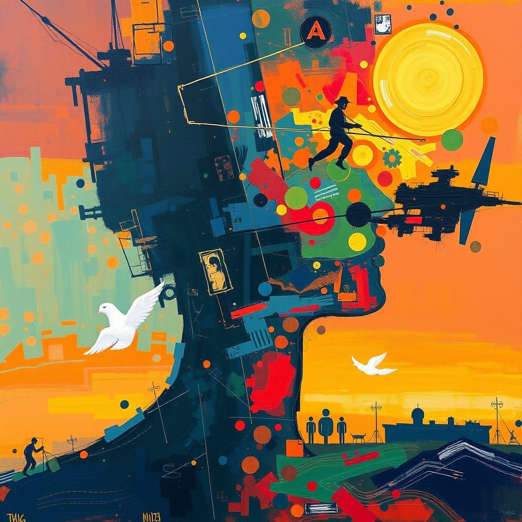 Surreal Vortex of Sensory Experience in Abstract Art
