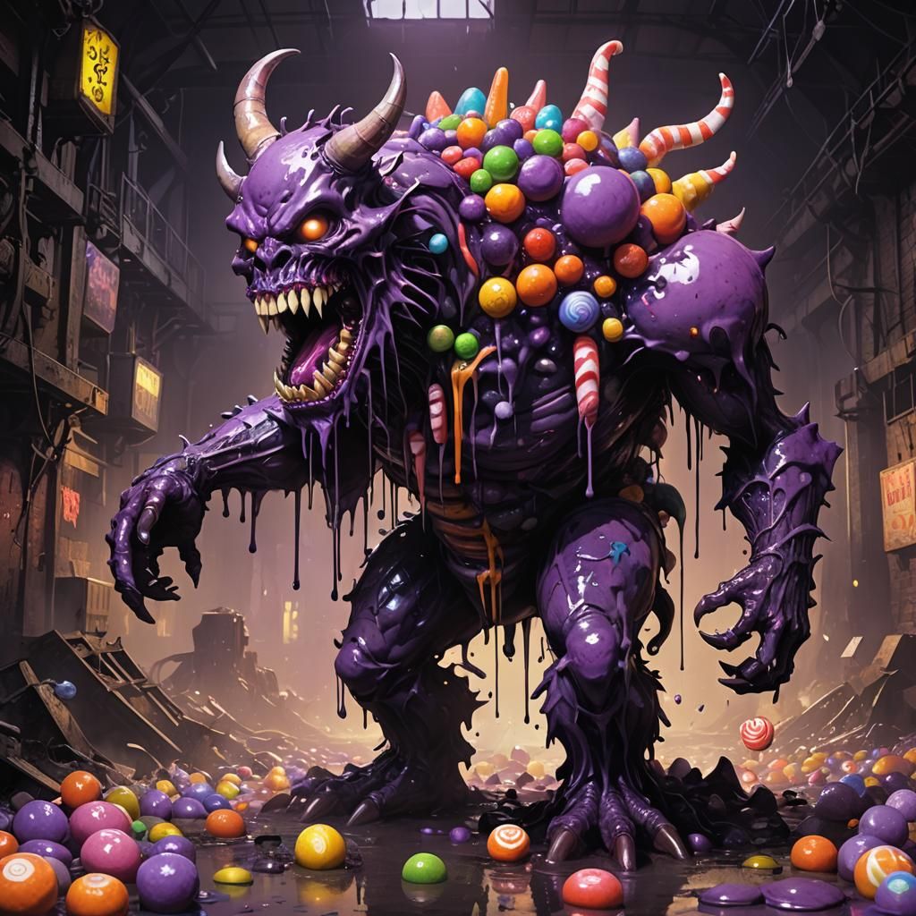 Candy Demon in Dark Fantasy Style