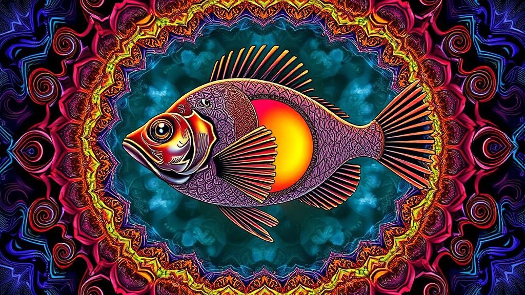 Surreal Symmetrical Fantasy Portrait in Bright Light