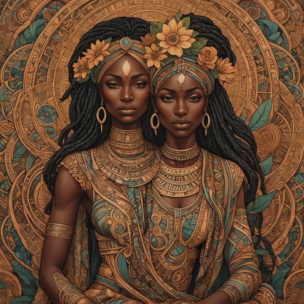Melanin Portrait in Visionary Style