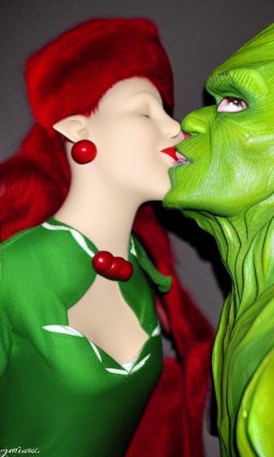 Unexpected Kiss: Ork and Elf Embrace