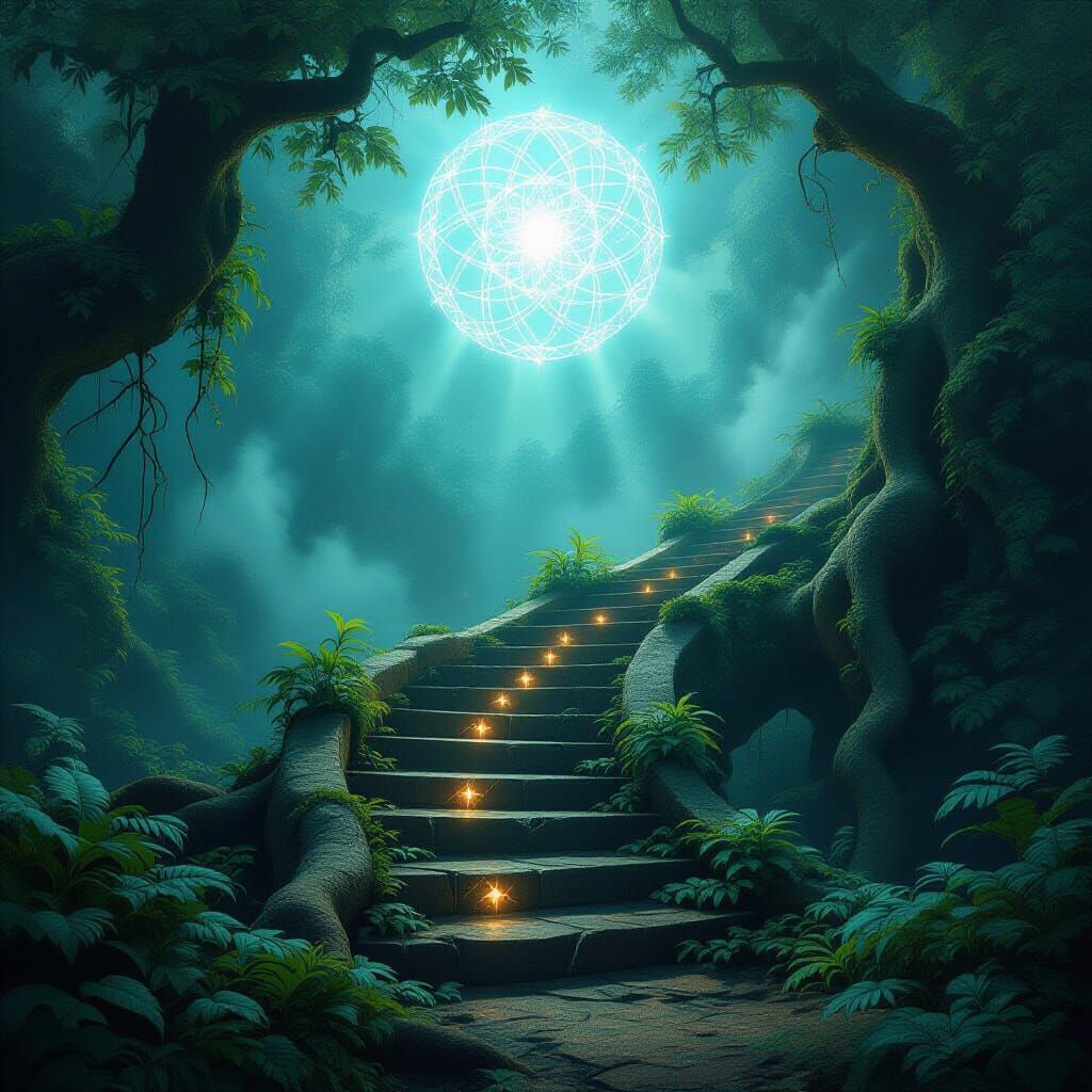 Ethereal Staircase to Shimmering Portal