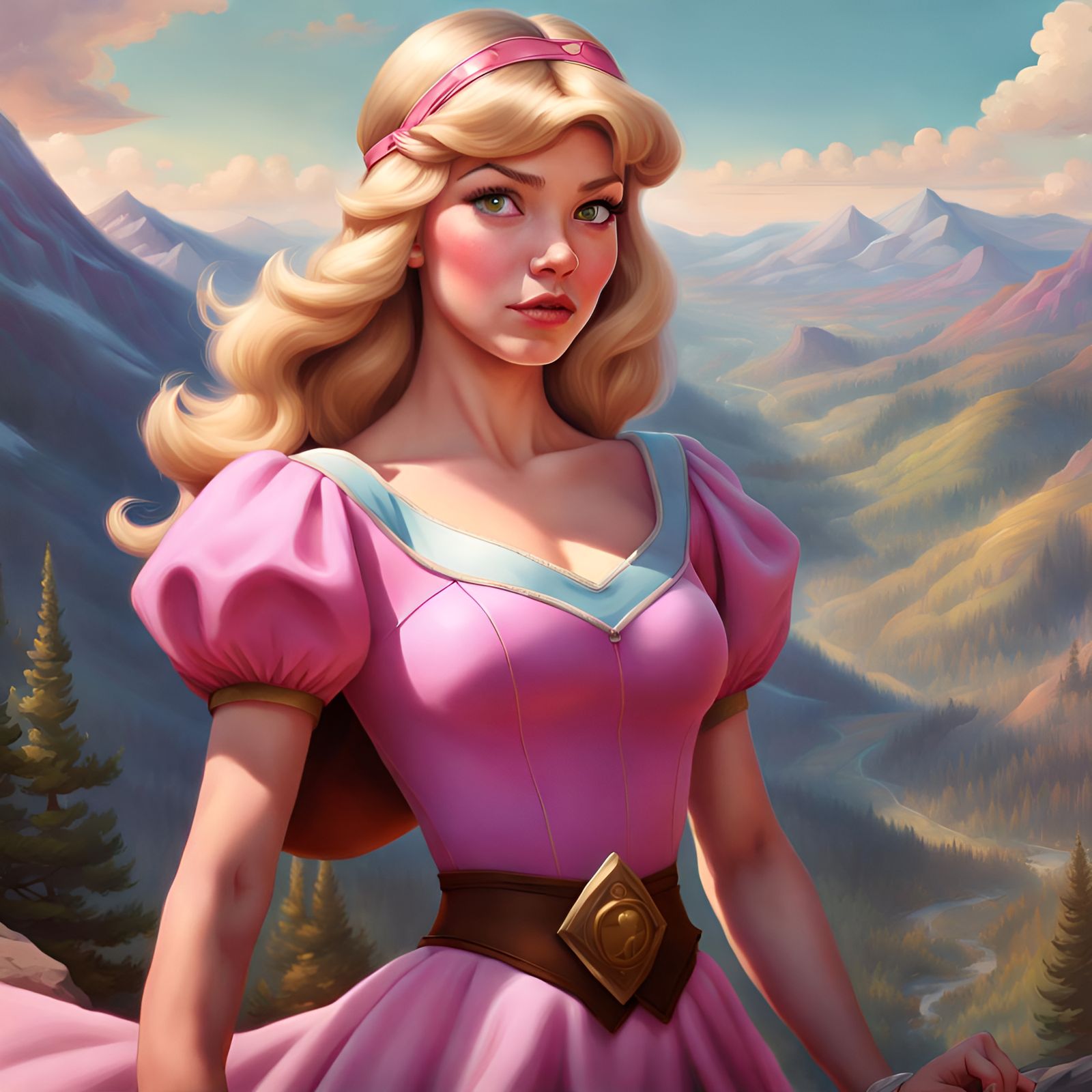 Princess Aurora as Dora in Artgerm Style
